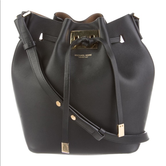 Michael Kors Collection Black Bucket Bag - Picture 2 of 5